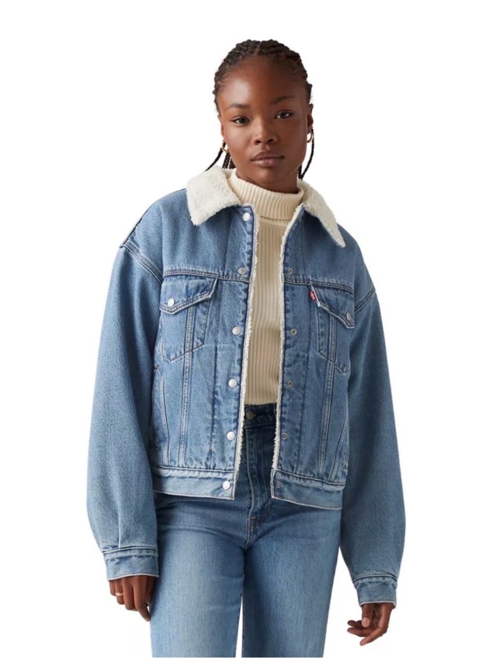 Levi's Blue Sherpa-Lined Denim Jacket